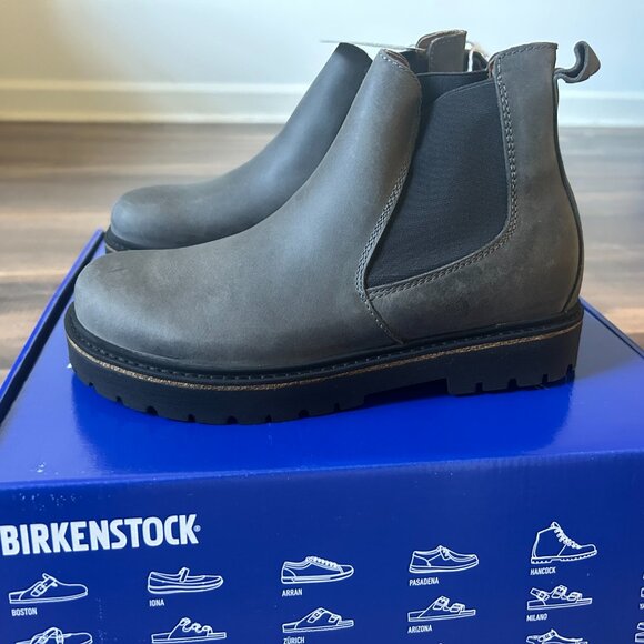 Birkenstock "Stalon" WATER REPELLENT  Nubuck Leather BOOTS in GRAPHITE 37 - Picture 4 of 10